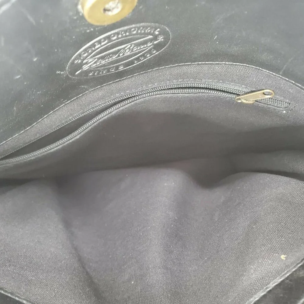 Eddie Bauer Black Leather Tote Bag